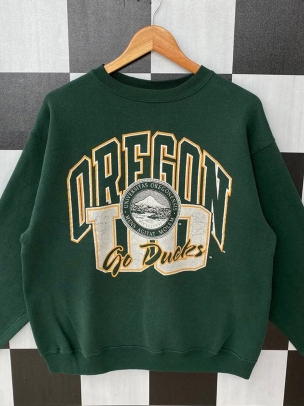Vintage Oregon Ducks Logo Football Sweatshirt, University of Oregon Logo Shirt
